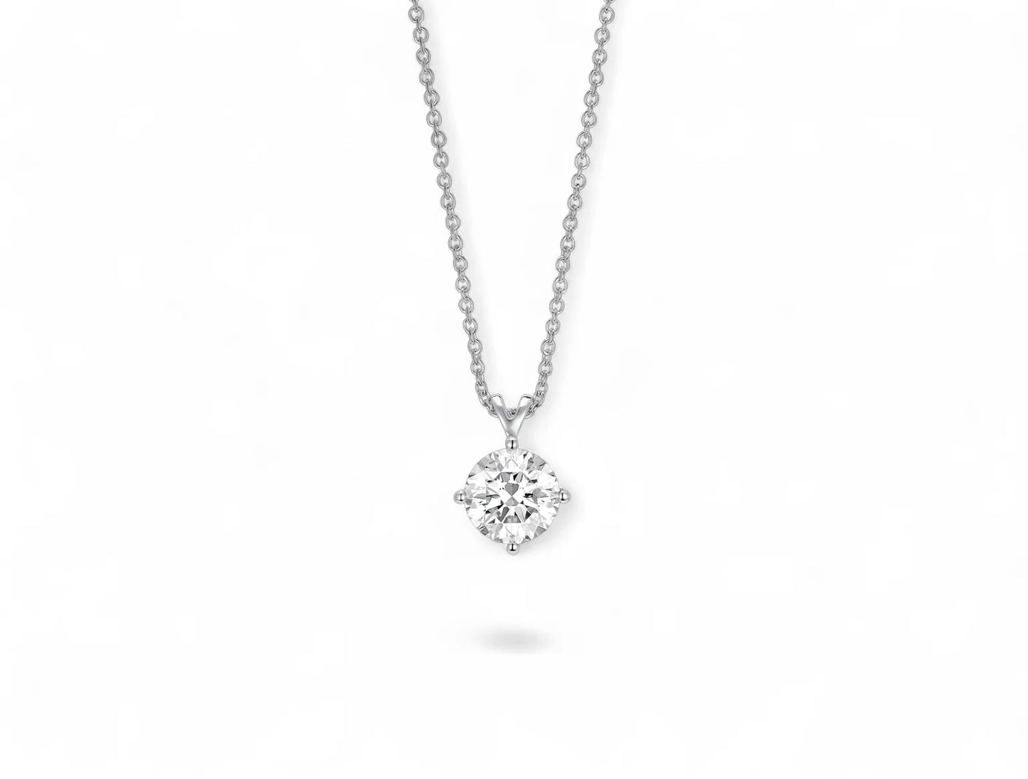 Round Solitaire Pendants