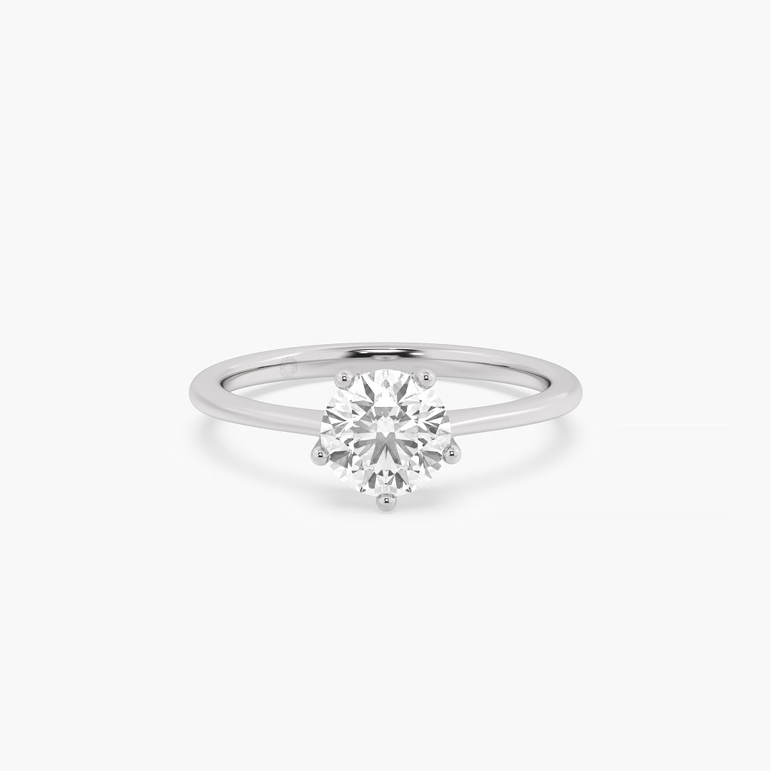 Round Solitaire Rings