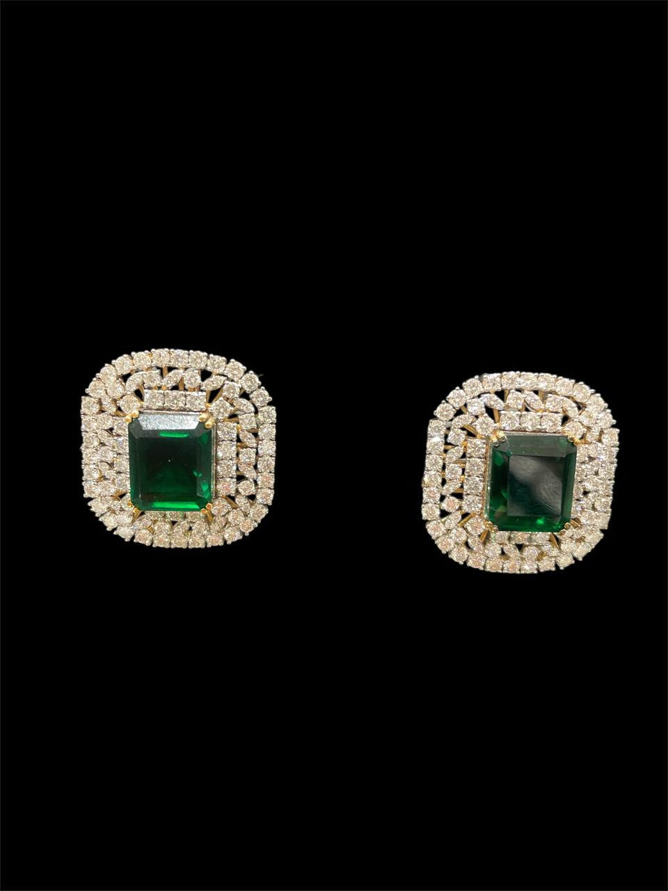 Green Stone Designer Earrings