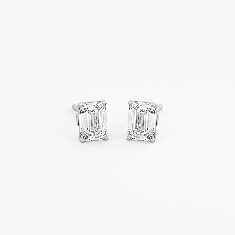Shape Solitaire Earrings (Heart,Oval, Emerald, Princess etc...)