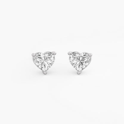 Shape Solitaire Earrings (Heart,Oval, Emerald, Princess etc...)