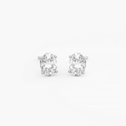 Shape Solitaire Earrings (Heart,Oval, Emerald, Princess etc...)