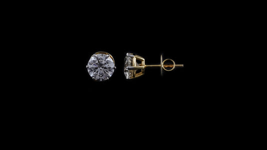 Round .50 ct Solitaire Earrings