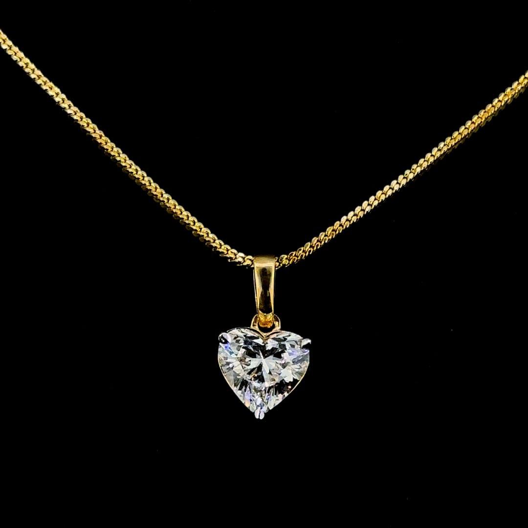 Shapes Solitaire Pendants (Heart,Oval,Emerald etc..)