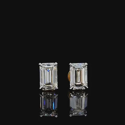 Emerald 2ct Solitaire Earrings